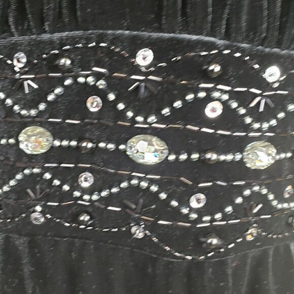 Jessica Howard sleeveless black  velvet dress - Picture 8 of 8